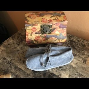 Baby blue Moccasins